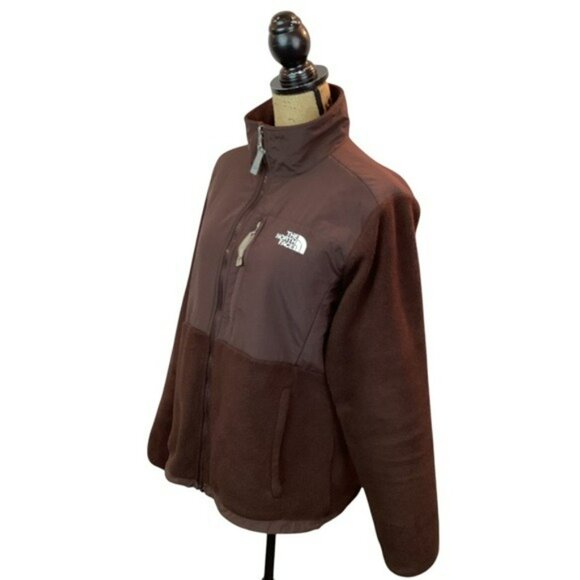 The North Face Womens Brown Denali Fleece Jacket Full Zip Outdoor Warm Large - Picture 4 of 13